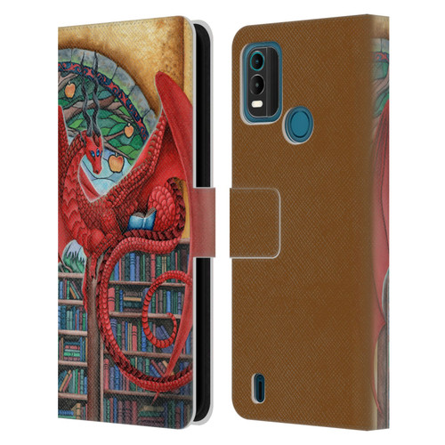 Carla Morrow Dragons Gateway Of Knowledge Leather Book Wallet Case Cover For Nokia G11 Plus