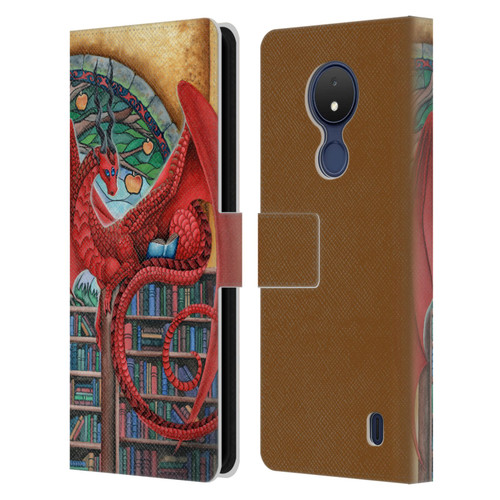 Carla Morrow Dragons Gateway Of Knowledge Leather Book Wallet Case Cover For Nokia C21