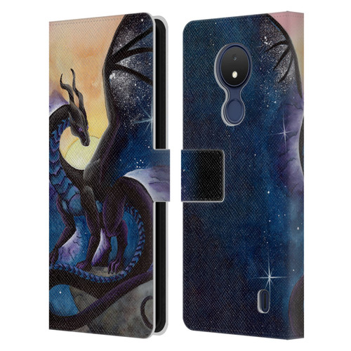 Carla Morrow Dragons Nightfall Leather Book Wallet Case Cover For Nokia C21