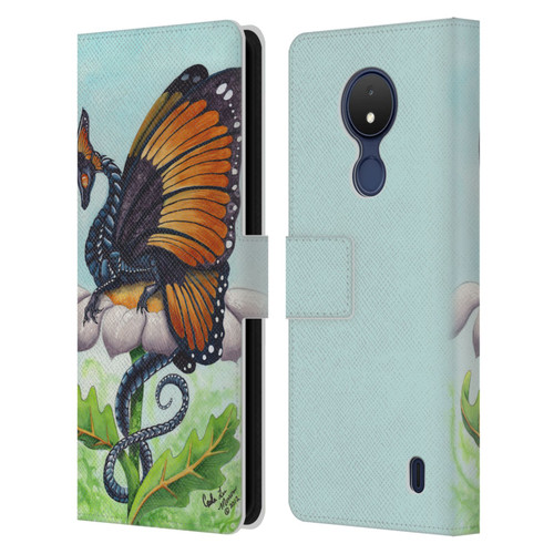 Carla Morrow Dragons The Monarch Leather Book Wallet Case Cover For Nokia C21