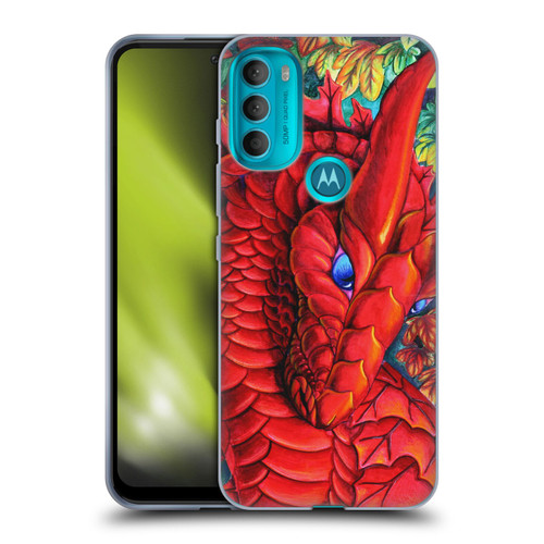 Carla Morrow Dragons Red Autumn Dragon Soft Gel Case for Motorola Moto G71 5G