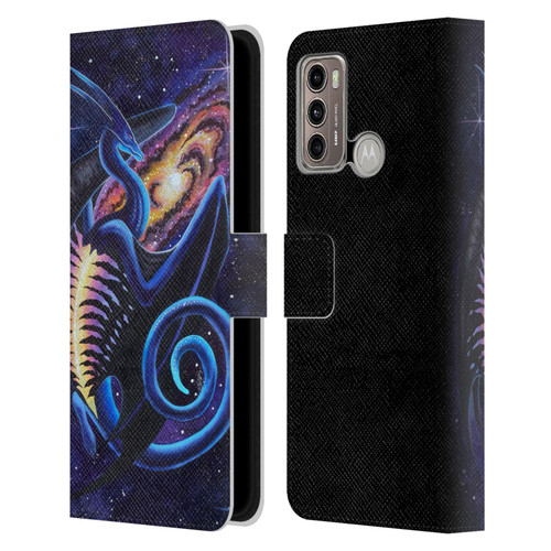 Carla Morrow Dragons Galactic Entrancement Leather Book Wallet Case Cover For Motorola Moto G60 / Moto G40 Fusion