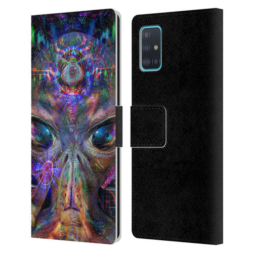 Jumbie Art Visionary Alien Leather Book Wallet Case Cover For Samsung Galaxy A51 (2019)