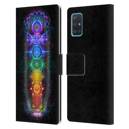 Jumbie Art Visionary Chakras Leather Book Wallet Case Cover For Samsung Galaxy A51 (2019)