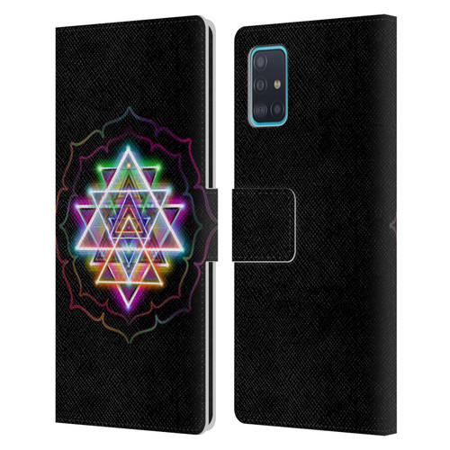 Jumbie Art Visionary Sri Yantra Leather Book Wallet Case Cover For Samsung Galaxy A51 (2019)