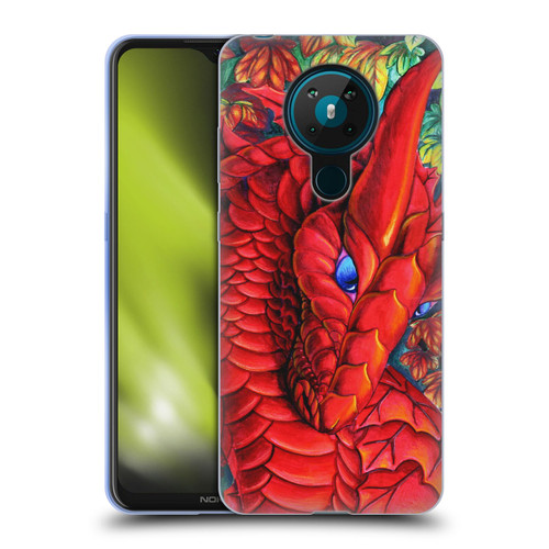 Carla Morrow Dragons Red Autumn Dragon Soft Gel Case for Nokia 5.3