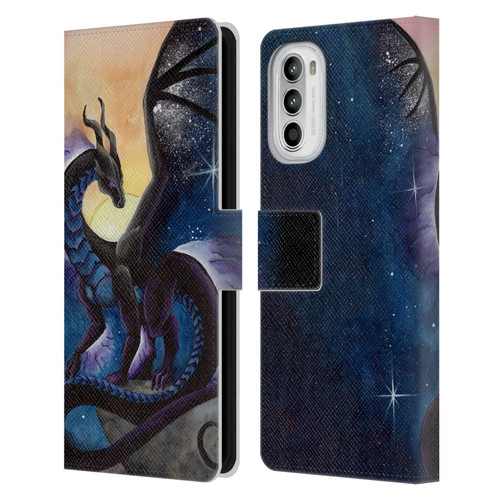 Carla Morrow Dragons Nightfall Leather Book Wallet Case Cover For Motorola Moto G52