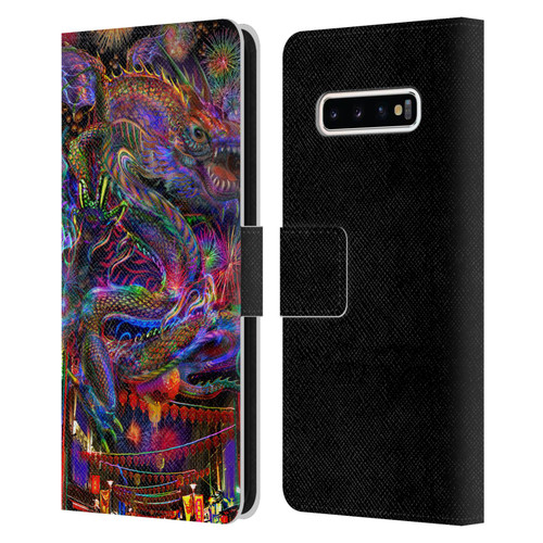 Jumbie Art Visionary Dragon Leather Book Wallet Case Cover For Samsung Galaxy S10+ / S10 Plus