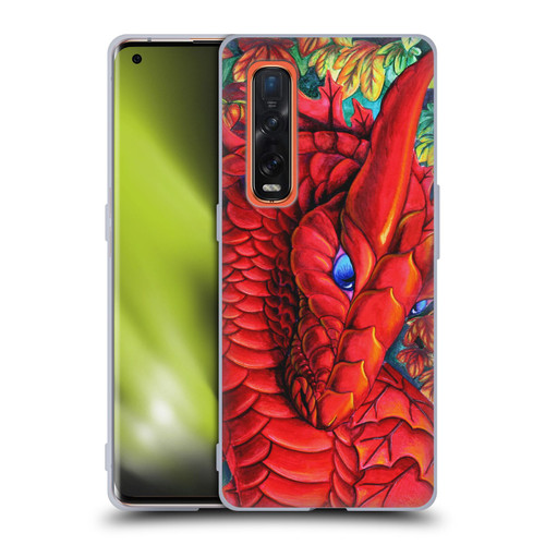Carla Morrow Dragons Red Autumn Dragon Soft Gel Case for OPPO Find X2 Pro 5G