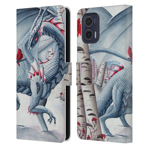 Carla Morrow Dragons Lady Of The Forest Leather Book Wallet Case Cover For Motorola Moto G73 5G