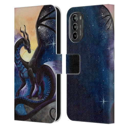 Carla Morrow Dragons Nightfall Leather Book Wallet Case Cover For Motorola Moto G82 5G