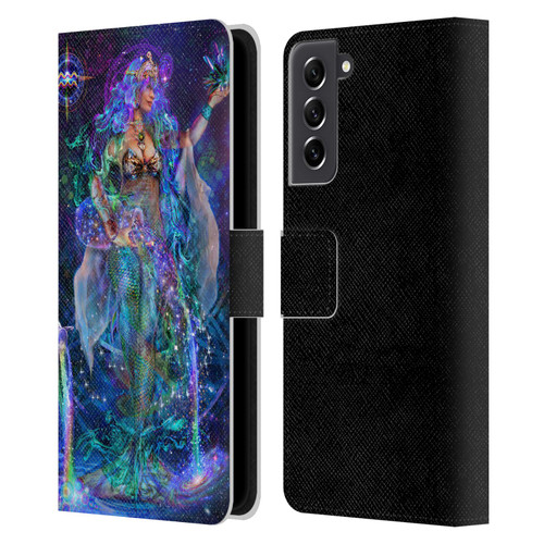 Jumbie Art Visionary Aquarius Leather Book Wallet Case Cover For Samsung Galaxy S21 FE 5G
