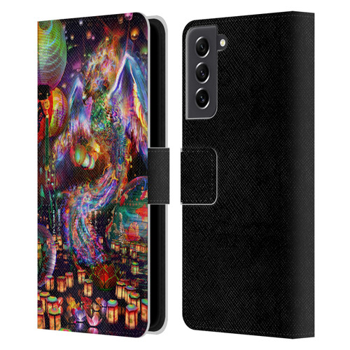 Jumbie Art Visionary Phoenix Leather Book Wallet Case Cover For Samsung Galaxy S21 FE 5G