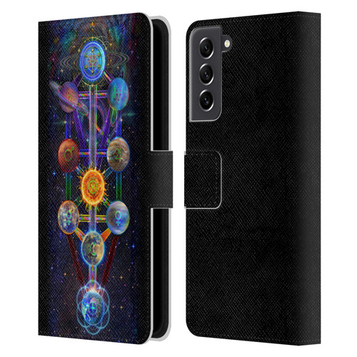 Jumbie Art Visionary Tree Of Life Leather Book Wallet Case Cover For Samsung Galaxy S21 FE 5G