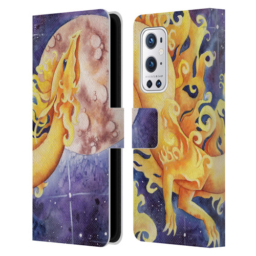 Carla Morrow Dragons Golden Sun Dragon Leather Book Wallet Case Cover For OnePlus 9 Pro