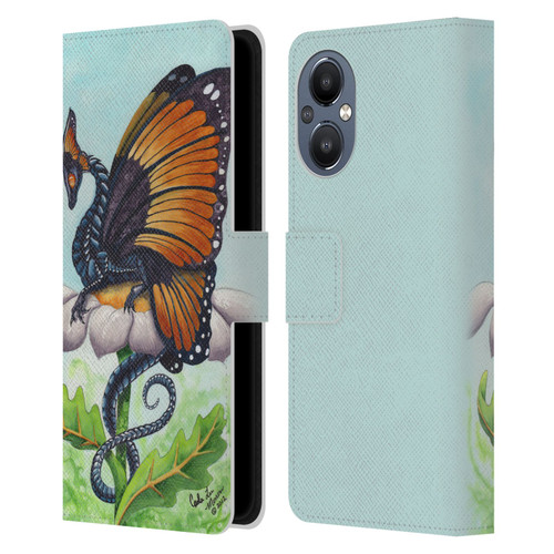 Carla Morrow Dragons The Monarch Leather Book Wallet Case Cover For OnePlus Nord N20 5G