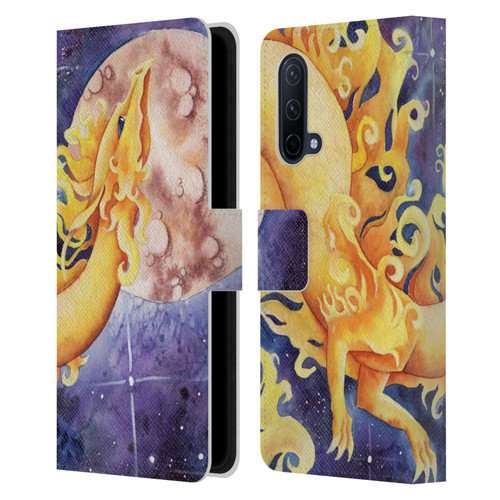Carla Morrow Dragons Golden Sun Dragon Leather Book Wallet Case Cover For OnePlus Nord CE 5G