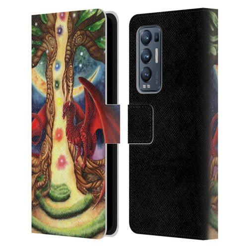 Carla Morrow Dragons Gateway Of Awakening Leather Book Wallet Case Cover For OPPO Find X3 Neo / Reno5 Pro+ 5G