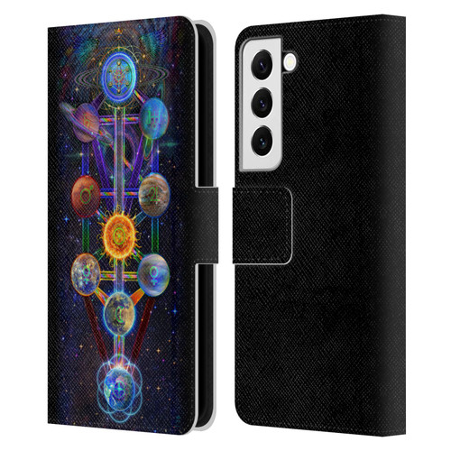 Jumbie Art Visionary Tree Of Life Leather Book Wallet Case Cover For Samsung Galaxy S22 5G