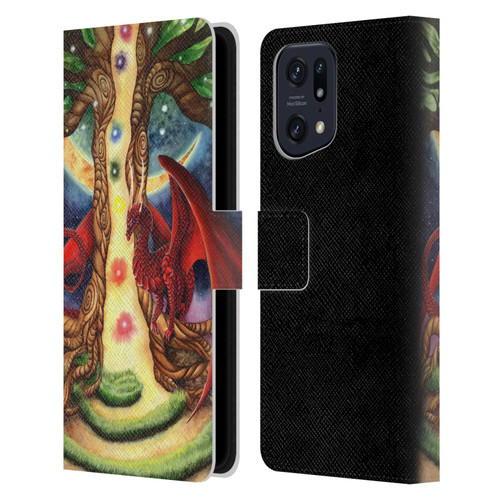 Carla Morrow Dragons Gateway Of Awakening Leather Book Wallet Case Cover For OPPO Find X5