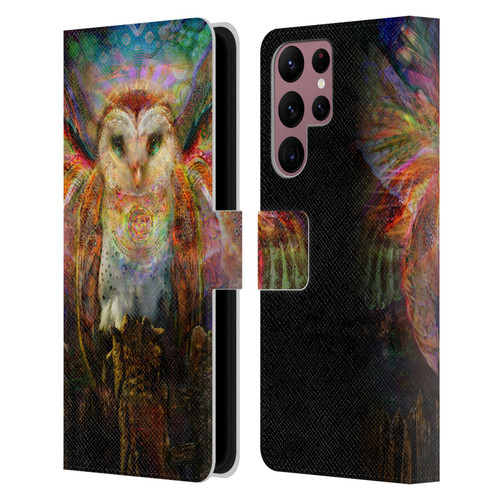 Jumbie Art Visionary Owl Leather Book Wallet Case Cover For Samsung Galaxy S22 Ultra 5G