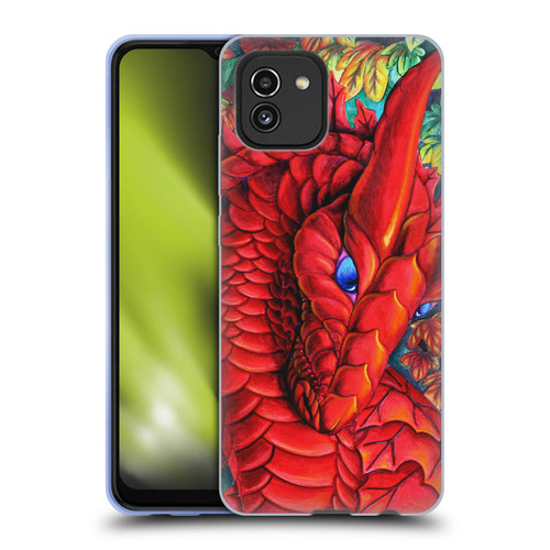 Carla Morrow Dragons Red Autumn Dragon Soft Gel Case for Samsung Galaxy A03 (2021)