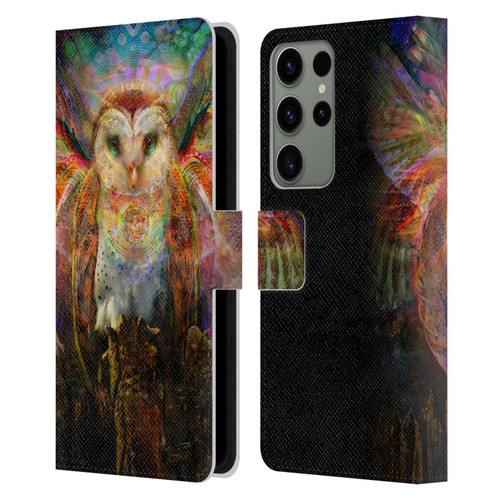 Jumbie Art Visionary Owl Leather Book Wallet Case Cover For Samsung Galaxy S23 Ultra 5G