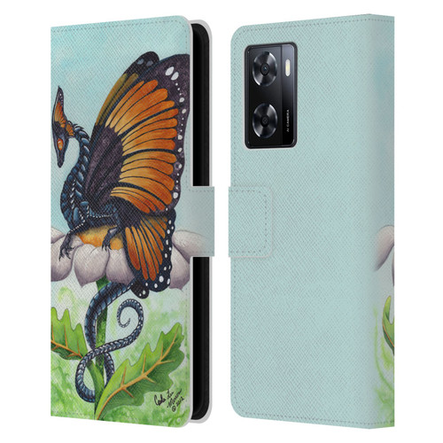 Carla Morrow Dragons The Monarch Leather Book Wallet Case Cover For OPPO A57s
