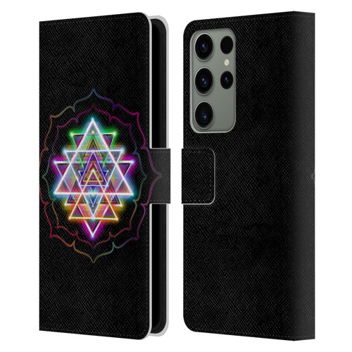 Jumbie Art Visionary Sri Yantra Leather Book Wallet Case Cover For Samsung Galaxy S23 Ultra 5G