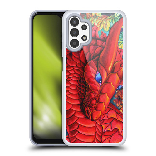 Carla Morrow Dragons Red Autumn Dragon Soft Gel Case for Samsung Galaxy A13 (2022)