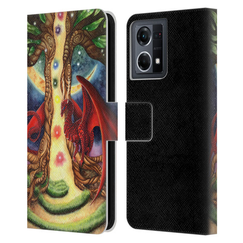 Carla Morrow Dragons Gateway Of Awakening Leather Book Wallet Case Cover For OPPO Reno8 4G