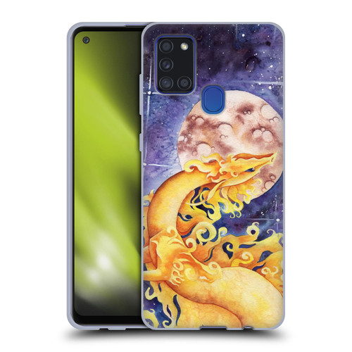 Carla Morrow Dragons Golden Sun Dragon Soft Gel Case for Samsung Galaxy A21s (2020)