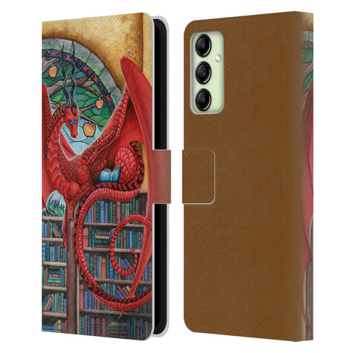 Carla Morrow Dragons Gateway Of Knowledge Leather Book Wallet Case Cover For Samsung Galaxy A14 5G