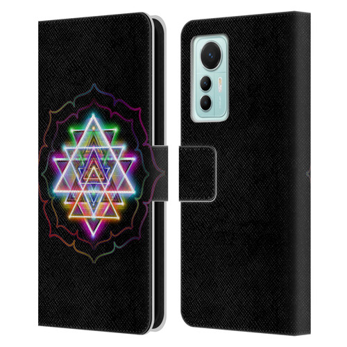 Jumbie Art Visionary Sri Yantra Leather Book Wallet Case Cover For Xiaomi 12 Lite