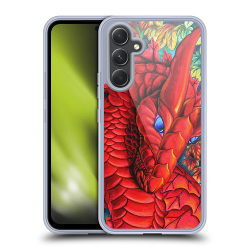 Carla Morrow Dragons Red Autumn Dragon Soft Gel Case for Samsung Galaxy A54 5G