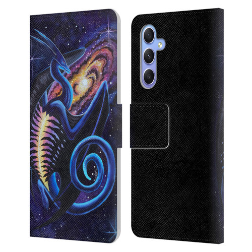 Carla Morrow Dragons Galactic Entrancement Leather Book Wallet Case Cover For Samsung Galaxy A34 5G