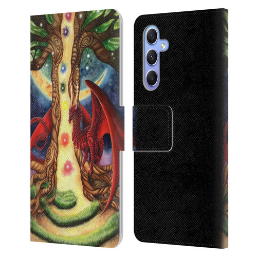 Carla Morrow Dragons Gateway Of Awakening Leather Book Wallet Case Cover For Samsung Galaxy A34 5G