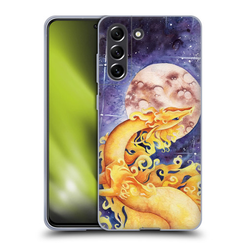 Carla Morrow Dragons Golden Sun Dragon Soft Gel Case for Samsung Galaxy S21 FE 5G