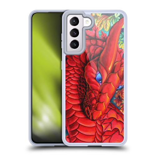 Carla Morrow Dragons Red Autumn Dragon Soft Gel Case for Samsung Galaxy S21 5G
