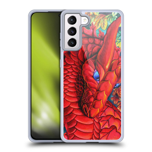 Carla Morrow Dragons Red Autumn Dragon Soft Gel Case for Samsung Galaxy S21+ 5G