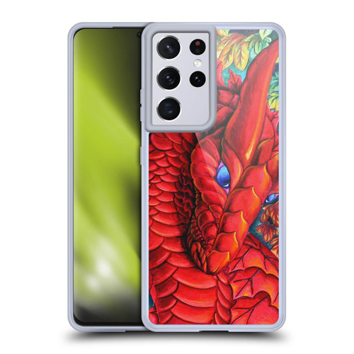 Carla Morrow Dragons Red Autumn Dragon Soft Gel Case for Samsung Galaxy S21 Ultra 5G