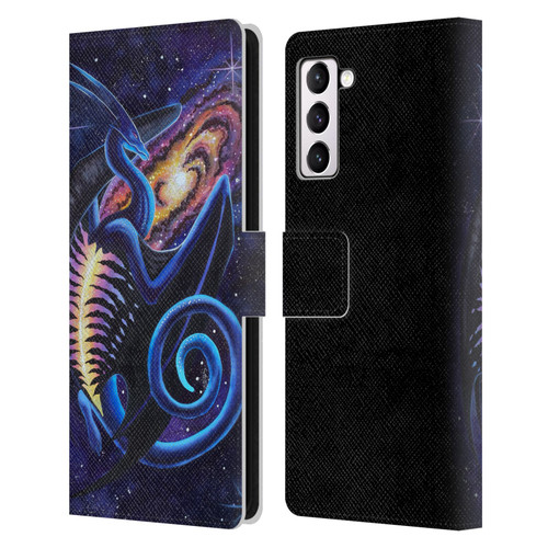 Carla Morrow Dragons Galactic Entrancement Leather Book Wallet Case Cover For Samsung Galaxy S21+ 5G