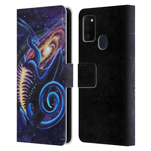 Carla Morrow Dragons Galactic Entrancement Leather Book Wallet Case Cover For Samsung Galaxy M30s (2019)/M21 (2020)