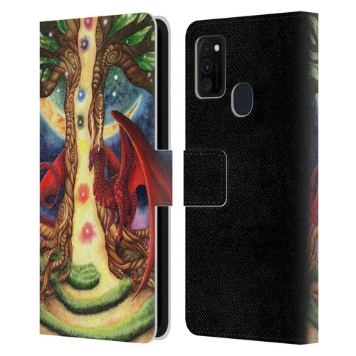 Carla Morrow Dragons Gateway Of Awakening Leather Book Wallet Case Cover For Samsung Galaxy M30s (2019)/M21 (2020)