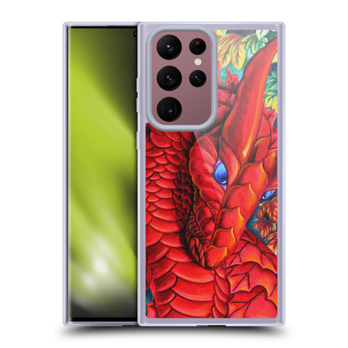 Carla Morrow Dragons Red Autumn Dragon Soft Gel Case for Samsung Galaxy S22 Ultra 5G