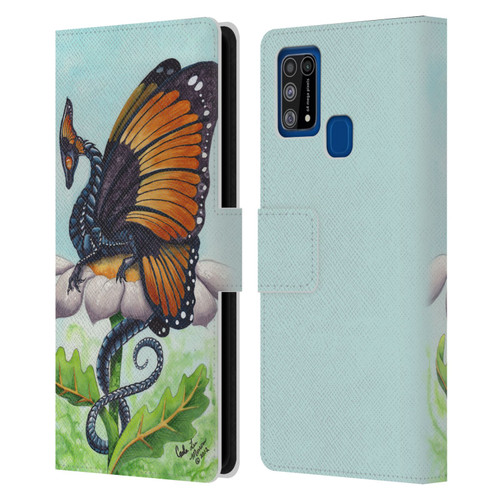 Carla Morrow Dragons The Monarch Leather Book Wallet Case Cover For Samsung Galaxy M31 (2020)