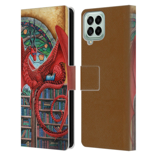 Carla Morrow Dragons Gateway Of Knowledge Leather Book Wallet Case Cover For Samsung Galaxy M33 (2022)