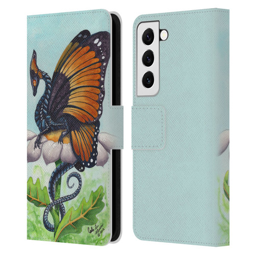 Carla Morrow Dragons The Monarch Leather Book Wallet Case Cover For Samsung Galaxy S22 5G