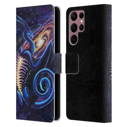 Carla Morrow Dragons Galactic Entrancement Leather Book Wallet Case Cover For Samsung Galaxy S22 Ultra 5G