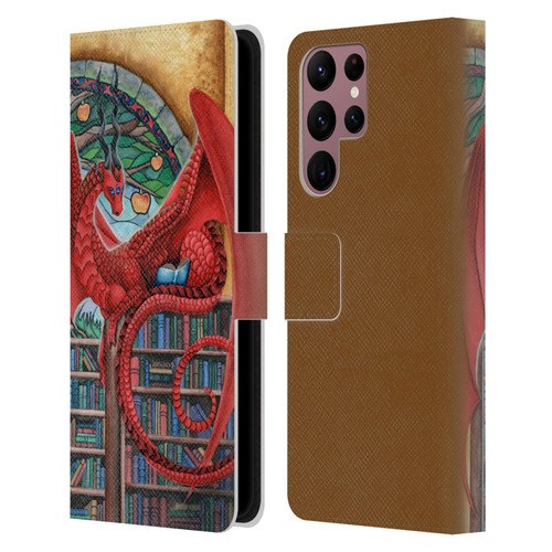 Carla Morrow Dragons Gateway Of Knowledge Leather Book Wallet Case Cover For Samsung Galaxy S22 Ultra 5G